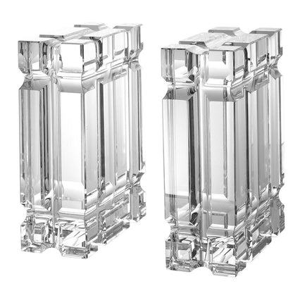Eichholtz Linea Bookends, Set of 2, Crystal glass, 5.91"W (110710 YV0J03YQ3V)