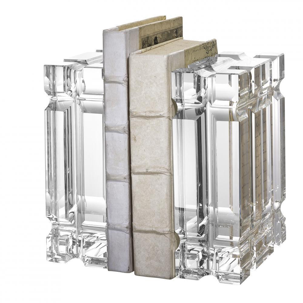 Eichholtz Linea Bookends, Set of 2, Crystal glass, 5.91"W (110710 YV0J03YQ3V)