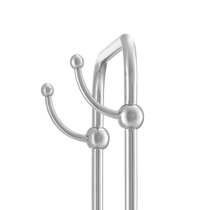 Eichholtz Lowell Towel Rack, Small, Polished Stainless Steel, White Marble Base, 19.69"W (111870 YV0J041WPQ)