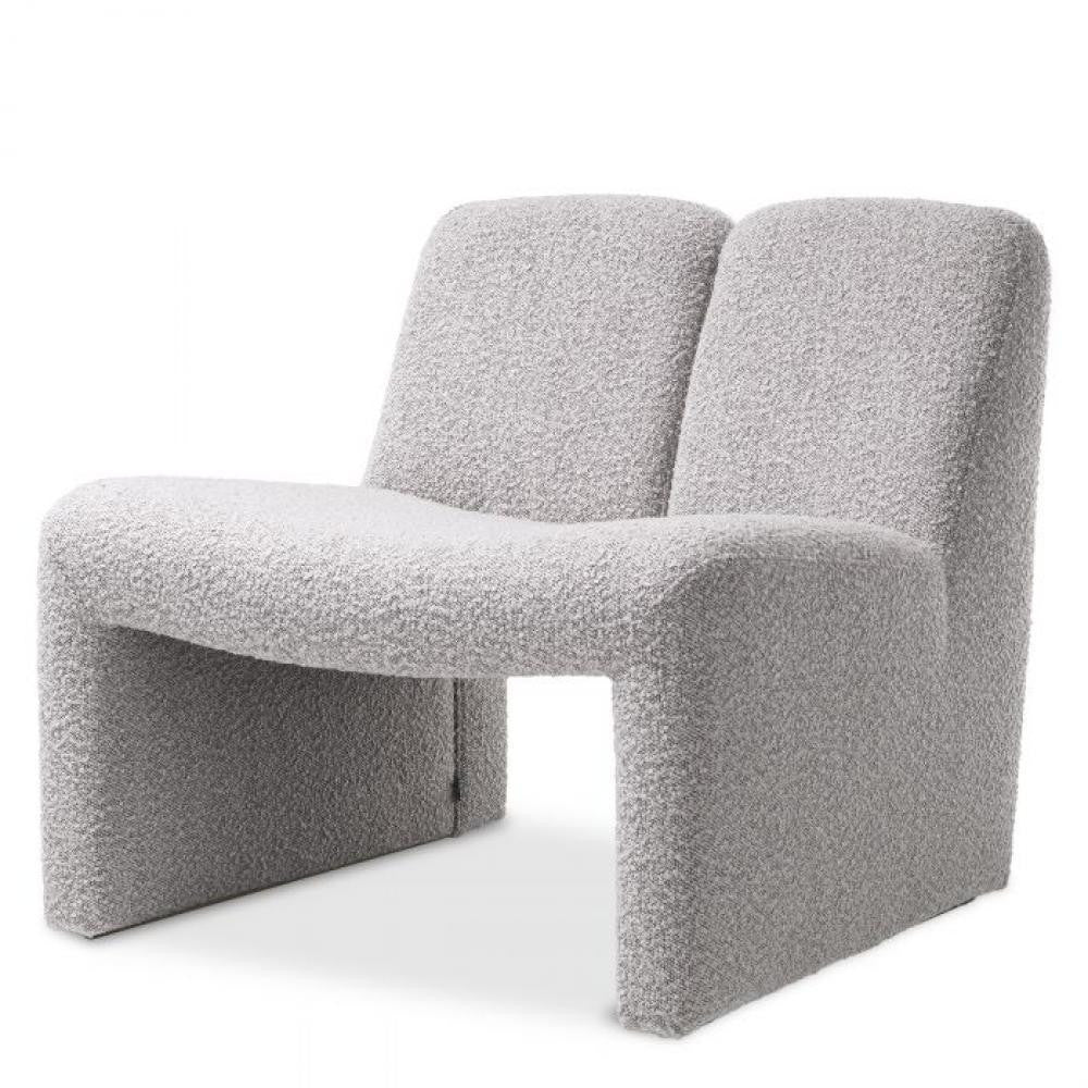 Eichholtz Macintosh Armchair, Boucle Gray Fabric, 28.54"H (A116456 YV0J03YU15)