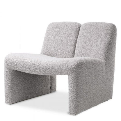 Eichholtz Macintosh Armchair, Boucle Gray Fabric, 28.54"H (A116456 YV0J03YU15)