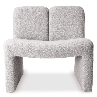 Eichholtz Macintosh Armchair, Boucle Gray Fabric, 28.54"H (A116456 YV0J03YU15)