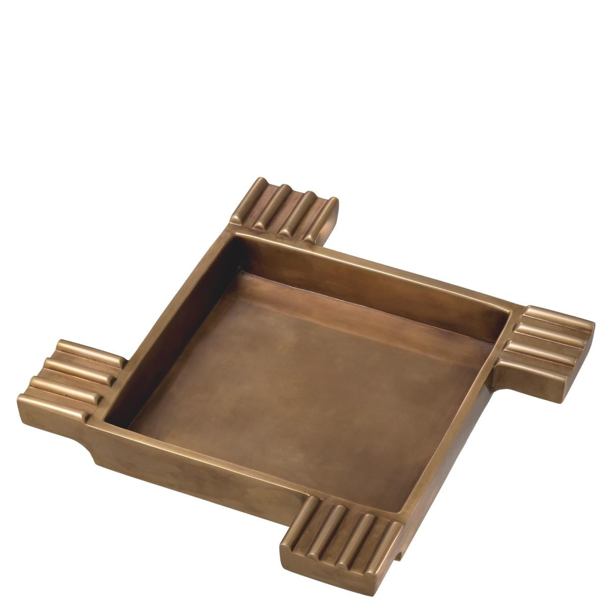 Eichholtz Mack Ashtray, Vintage Brass, 6.69"W (115253 YV0J03YP5Q)
