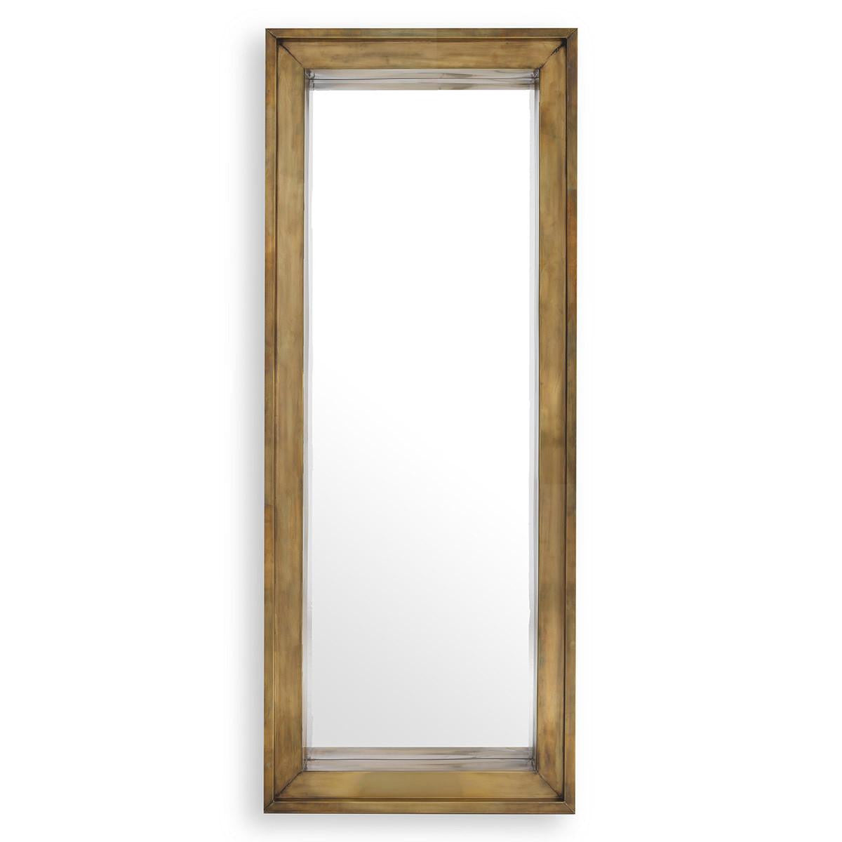 Eichholtz Magenta Mirror, Large, Vintage Brass, 31.5"W (113613 YV0J041QTC)