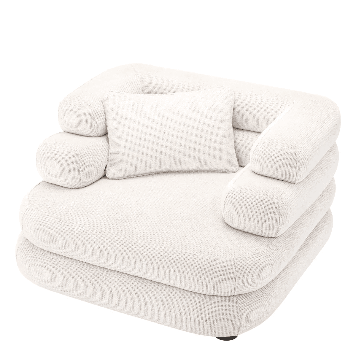 Eichholtz Malaga Armchair, Lyssa Off-White Fabric, Black Feet, 26.77"H (A116724 YV0J03YU17)