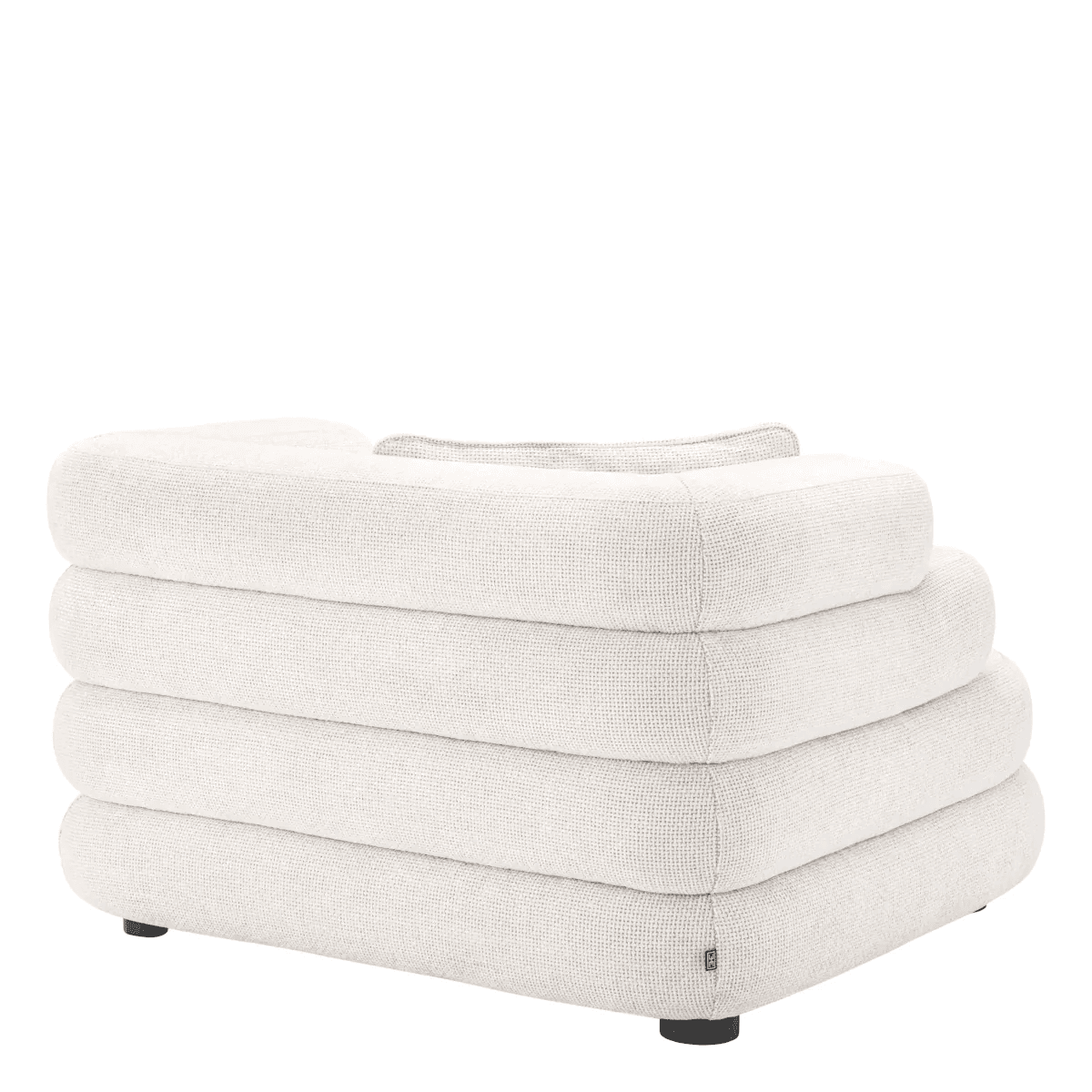 Eichholtz Malaga Armchair, Lyssa Off-White Fabric, Black Feet, 26.77"H (A116724 YV0J03YU17)