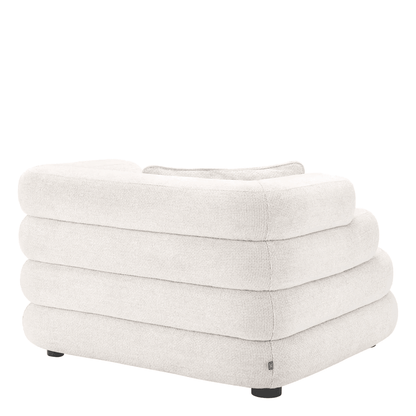 Eichholtz Malaga Armchair, Lyssa Off-White Fabric, Black Feet, 26.77"H (A116724 YV0J03YU17)
