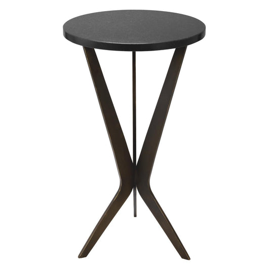 Eichholtz Malone Side Table, Black Granite Top, Bronze, 20.47"H (114255 YV0J041UQQ)