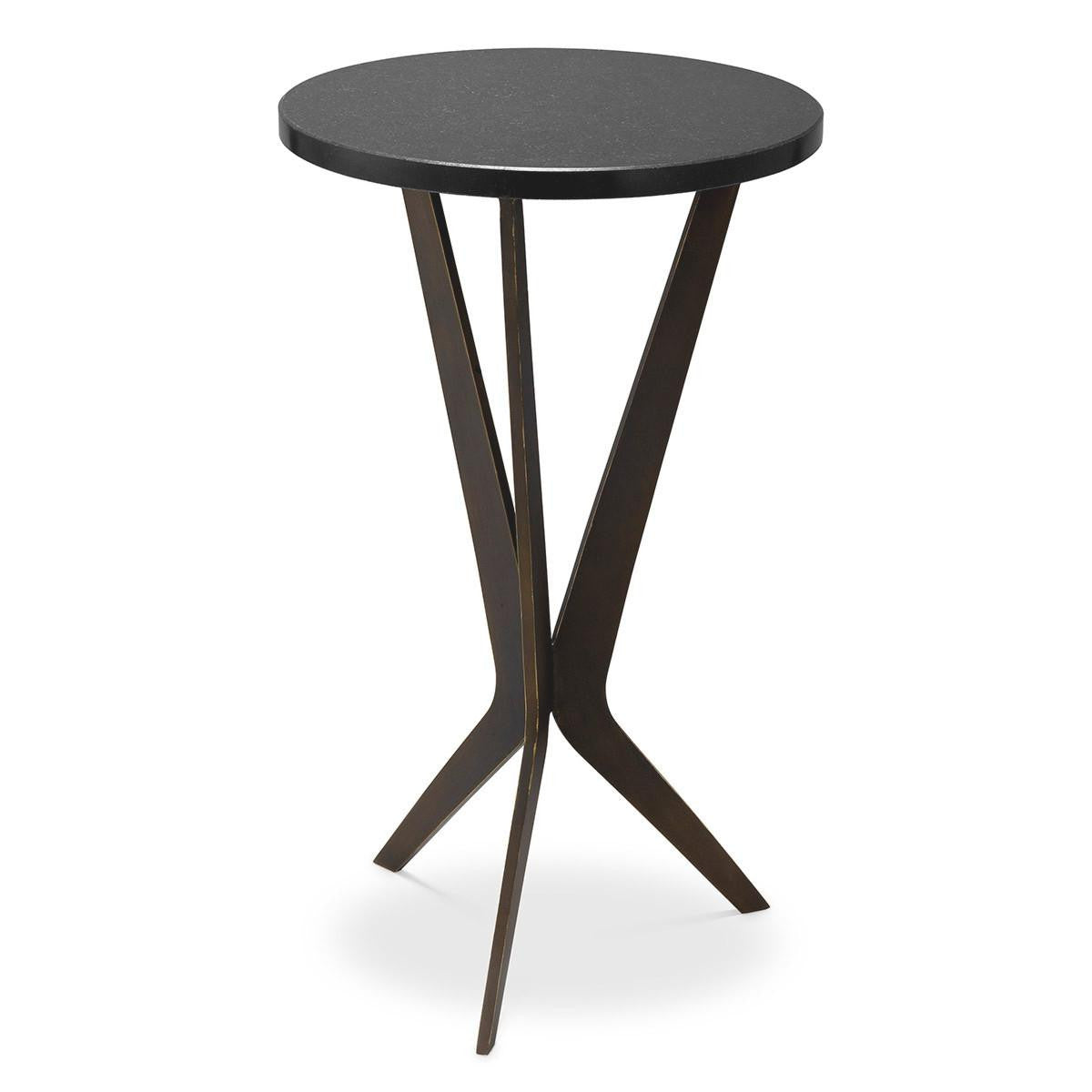 Eichholtz Malone Side Table, Black Granite Top, Bronze, 20.47"H (114255 YV0J041UQQ)
