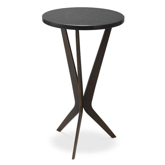 Eichholtz Malone Side Table, Black Granite Top, Bronze, 20.47"H (114255 YV0J041UQQ)