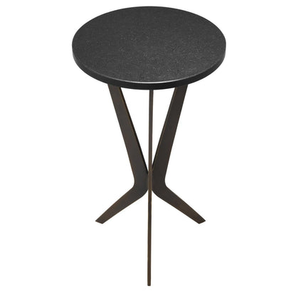 Eichholtz Malone Side Table, Black Granite Top, Bronze, 20.47"H (114255 YV0J041UQQ)