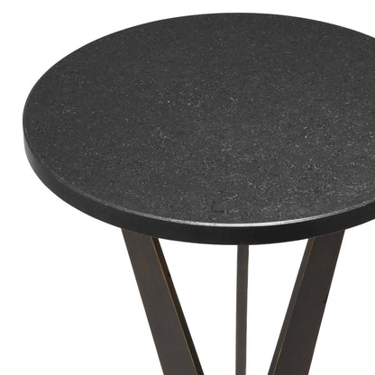 Eichholtz Malone Side Table, Black Granite Top, Bronze, 20.47"H (114255 YV0J041UQQ)
