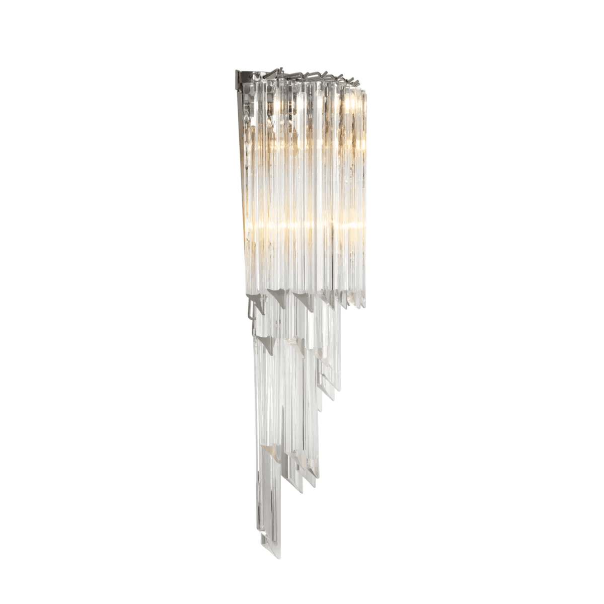 Eichholtz Marino Wall Sconce, 3-Light, Clear Glass, Nickel, 11.81"W (109530UL YV0J041YNA)