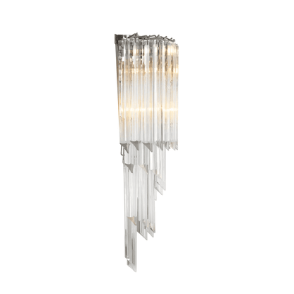 Eichholtz Marino Wall Sconce, 3-Light, Clear Glass, Nickel, 11.81"W (109530UL YV0J041YNA)