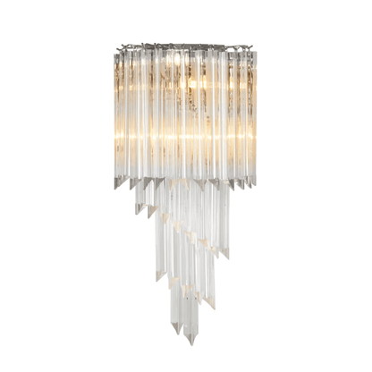Eichholtz Marino 3 Light Wall Sconce Clear, Nickel
