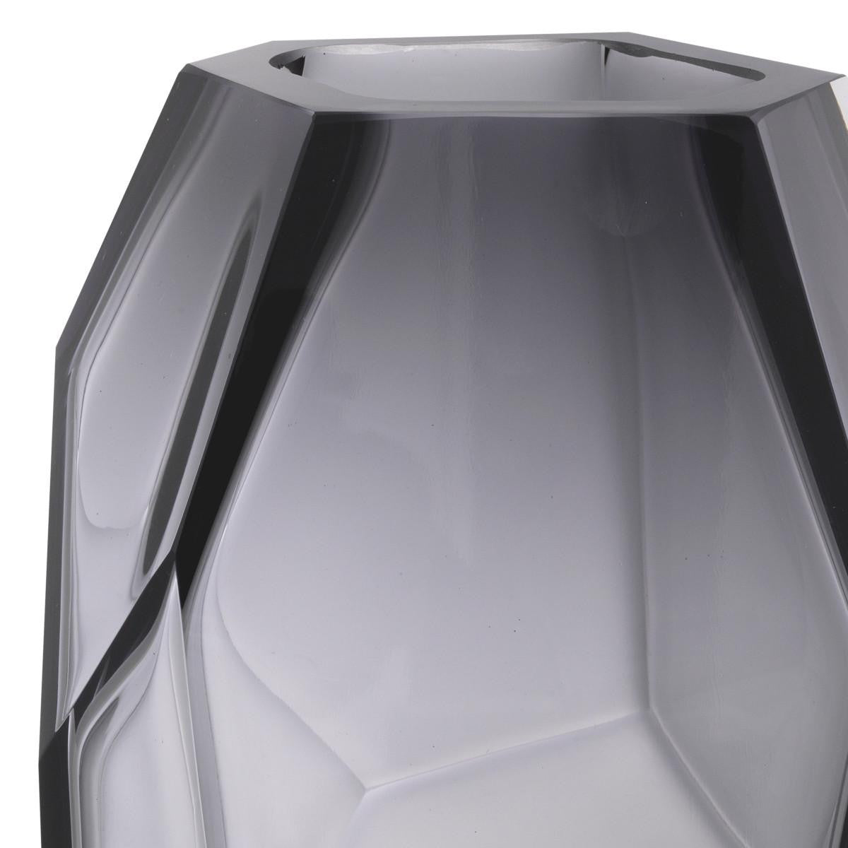 Eichholtz Martina Vase, Gray Glass, 8.66"H (113787 YV0J041XPQ)