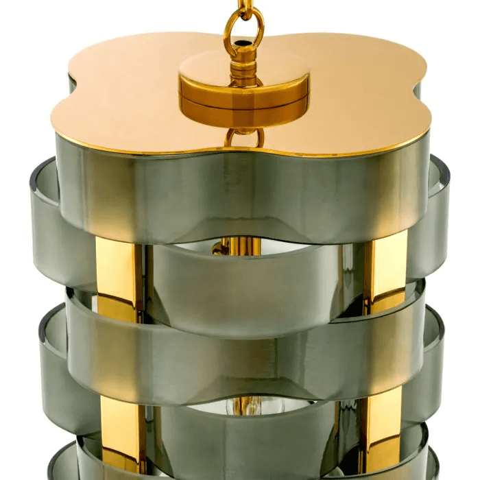 Eichholtz Martinique Pendant, 4-Light, Green Glass, Gold, 12.99"W (112267UL YV0J03YV02)