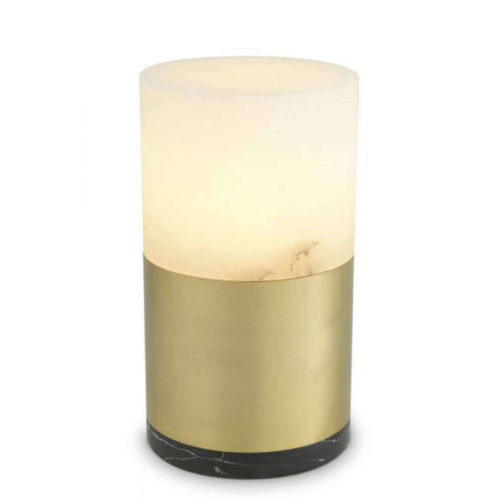 Eichholtz McLean Table Lamp Antique Brass, Alabaster, Black