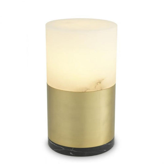Eichholtz McLean Table Lamp Antique Brass, Alabaster, Black