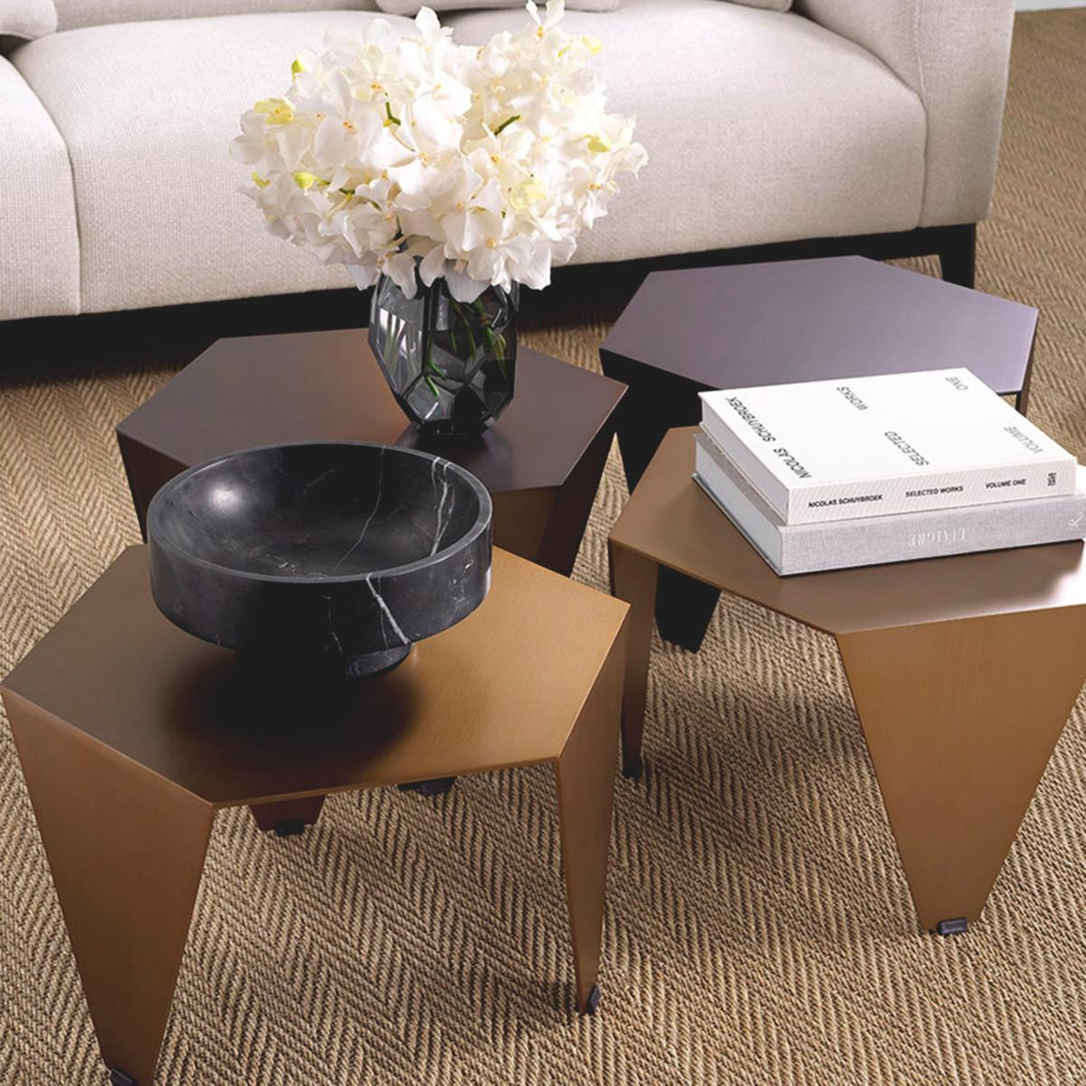 Eichholtz Metro Chic Side Table, Bronze, 13.58"H (116299 YV0J041UQX)