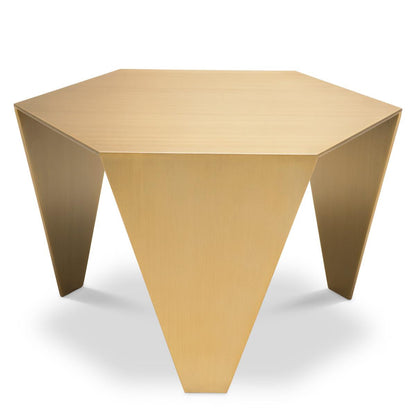 Eichholtz Metro Chic Side Table, Brushed Brass, 13.58"H (116298 YV0J041UQY)