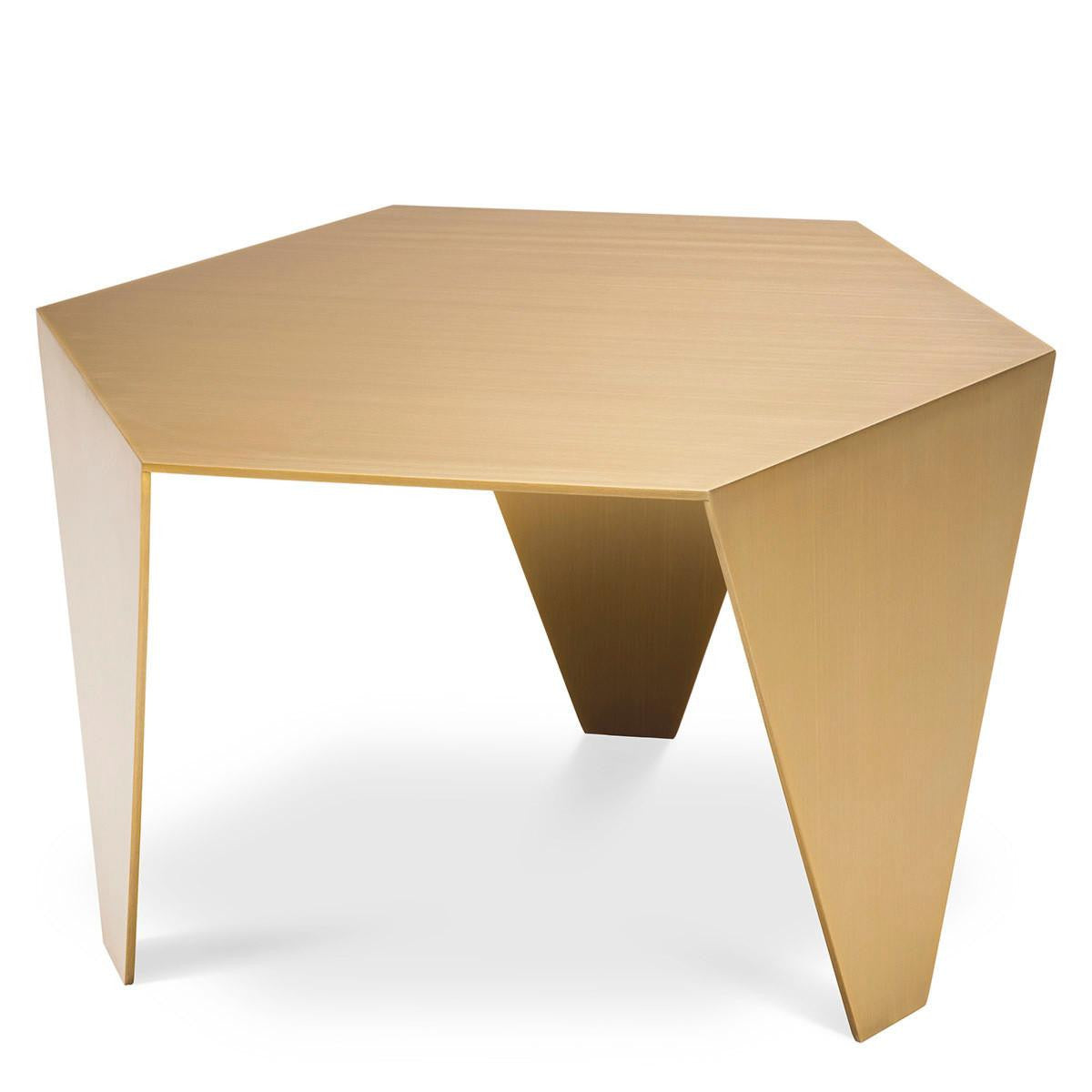 Eichholtz Metro Chic Side Table, Brushed Brass, 13.58"H (116298 YV0J041UQY)