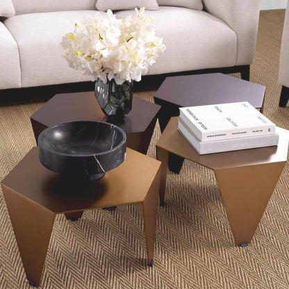 Eichholtz Metro Chic Side Table, Brushed Brass, 13.58"H (116298 YV0J041UQY)