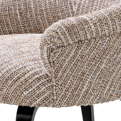 Eichholtz Moretti Dining Chair, Mademoiselle Beige Fabric, Black Legs, 29.33"H (A115988 YV0J03YXYF)