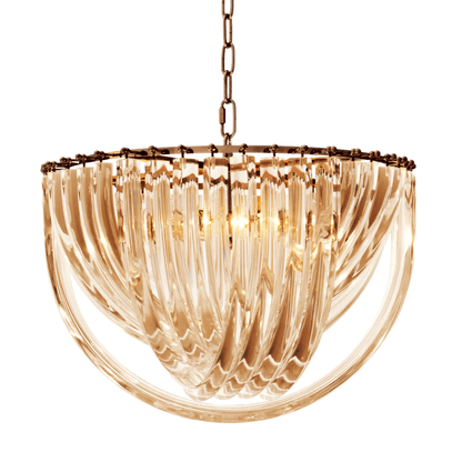 Eichholtz Murano Pendant, 4-Light, Large, Champagne, Antique Brass, 19.69"W (111903UL YV0J03YV06)