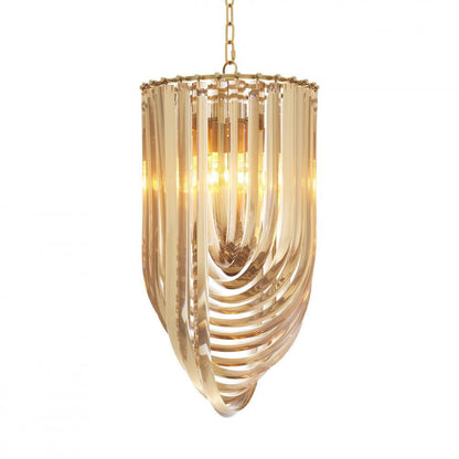 Eichholtz Murano 4 Light Pendant Champagne, Antique Brass