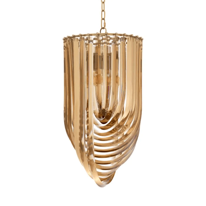 Eichholtz Murano Pendant, 4-Light, Small, Champagne, Antique Brass, 13.78"W (111905UL YV0J03YV05)