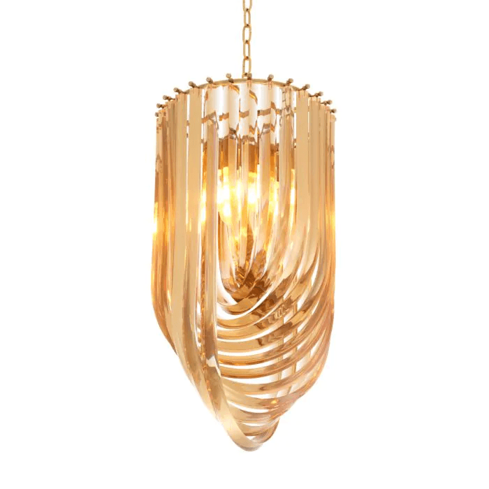 Eichholtz Murano Pendant, 4-Light, Small, Champagne, Antique Brass, 13.78"W (111905UL YV0J03YV05)