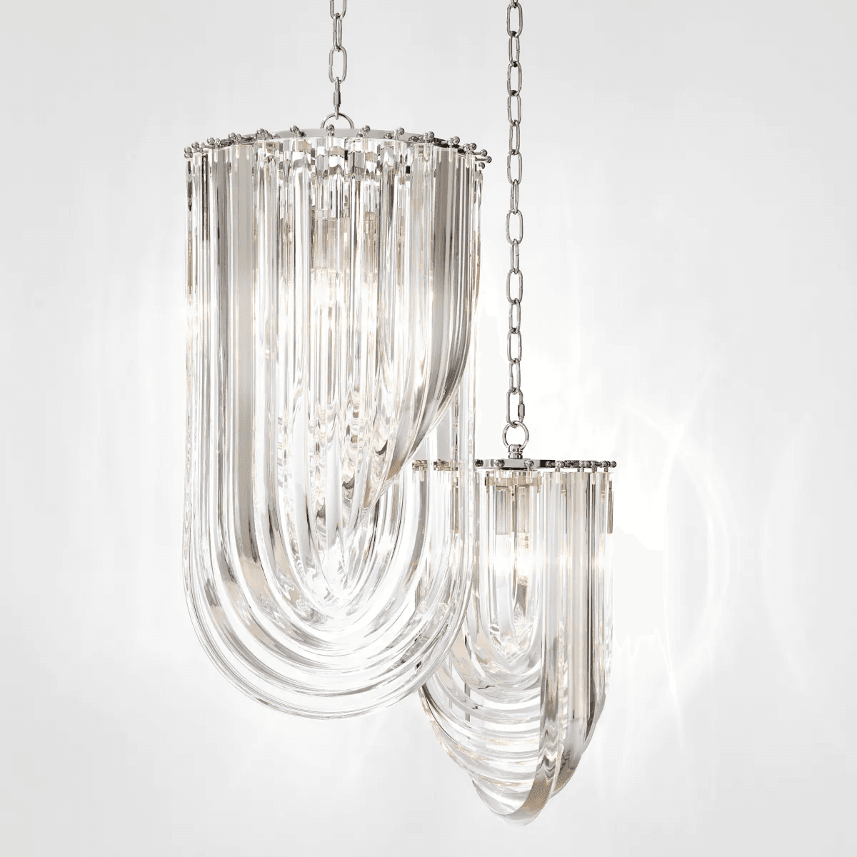 Eichholtz Murano Pendant Champagne, Antique Brass
