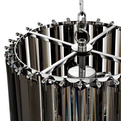 Eichholtz Murano Pendant, 4-Light, Small, Nickel, Smoke Acrylic, 13.78"W (111904UL YV0J03YV08)