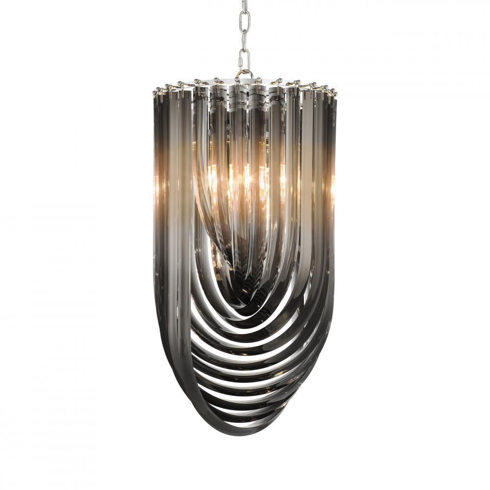 Eichholtz Murano Pendant, 4-Light, Small, Nickel, Smoke Acrylic, 13.78"W (111904UL YV0J03YV08)