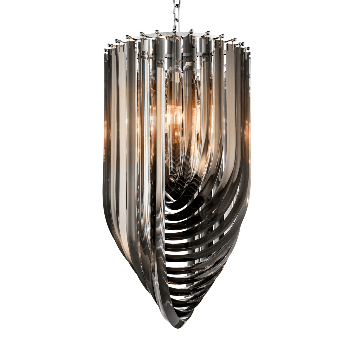 Eichholtz Murano Pendant, 4-Light, Small, Nickel, Smoke Acrylic, 13.78"W (111904UL YV0J03YV08)