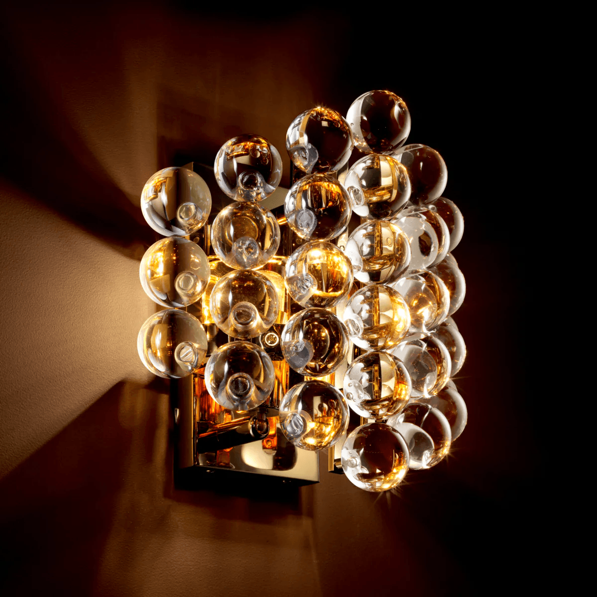 Eichholtz Mylo Wall Sconce, 2-Light, Gold, Clear Glass, 9.65"W (111981UL YV0J041YNF)