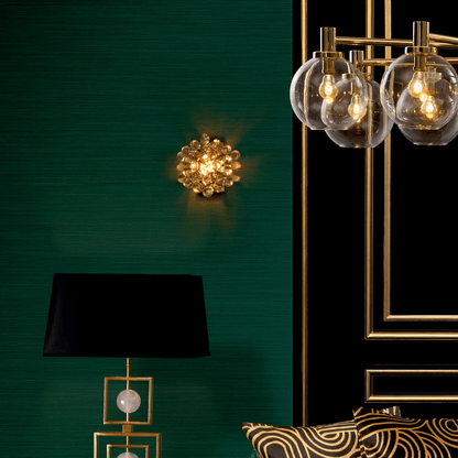 Eichholtz Mylo Wall Sconce, 2-Light, Gold, Clear Glass, 9.65"W (111981UL YV0J041YNF)