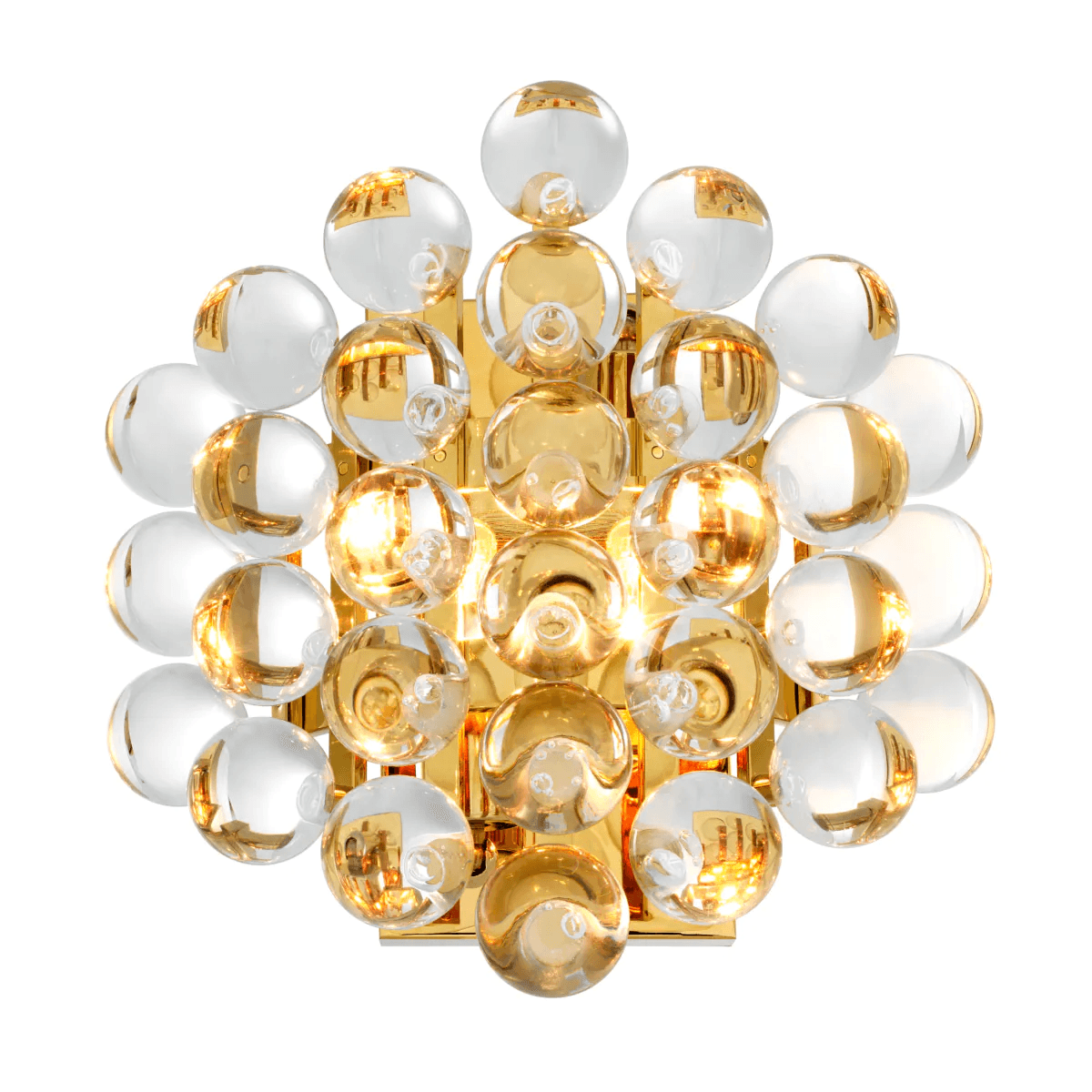 Eichholtz Mylo Wall Sconce, 2-Light, Gold, Clear Glass, 9.65"W (111981UL YV0J041YNF)