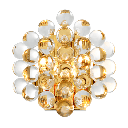 Eichholtz Mylo Wall Sconce, 2-Light, Gold, Clear Glass, 9.65"W (111981UL YV0J041YNF)