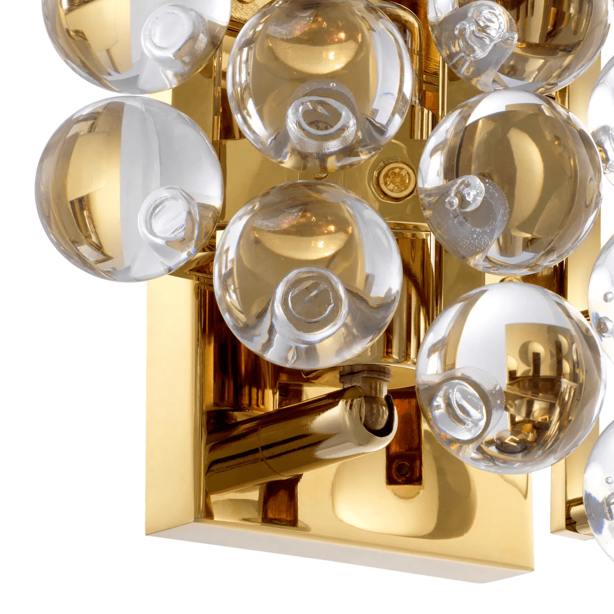 Eichholtz Mylo Wall Sconce, 2-Light, Gold, Clear Glass, 9.65"W (111981UL YV0J041YNF)