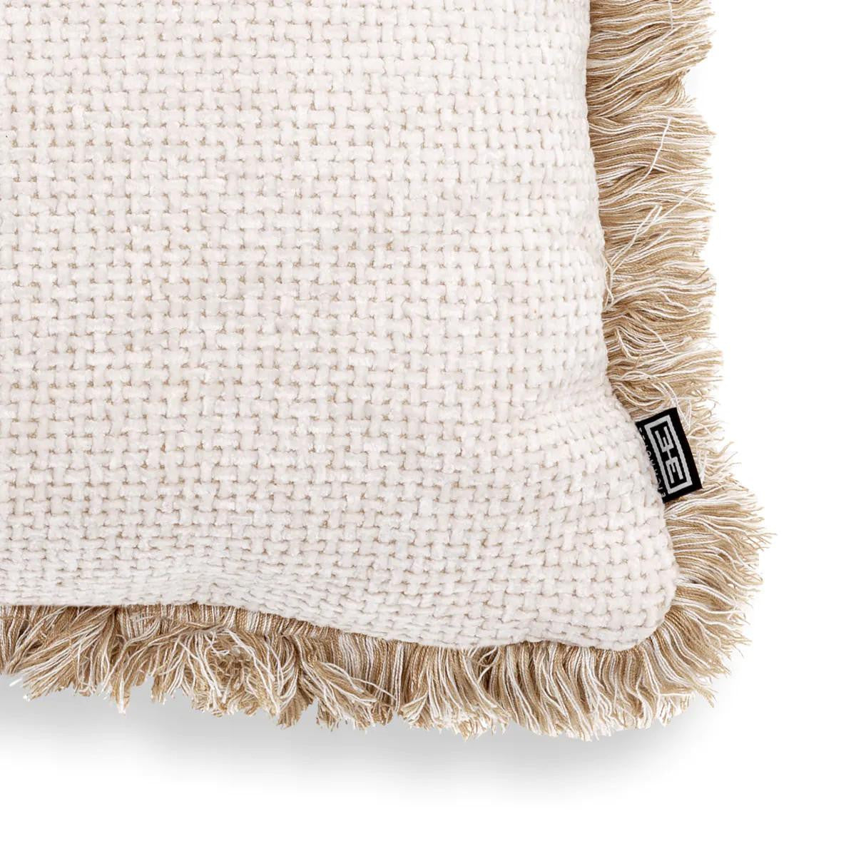 Eichholtz Nami Pillow, Large, Lyssa Off-White Fabric, Cream Fringe, 23.62"W (116316 YV0J03YWYX)