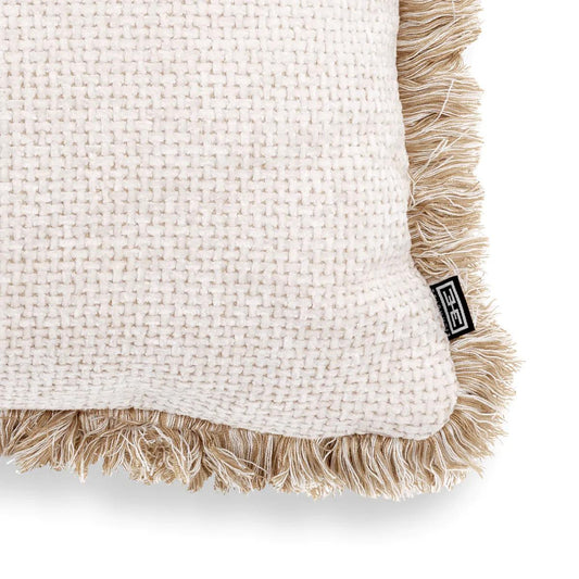 Eichholtz Nami Pillow, Large, Lyssa Off-White Fabric, Cream Fringe, 23.62"W (116316 YV0J03YWYX)