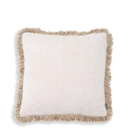Eichholtz Nami Pillow, Small, Lyssa Off-White Fabric, Cream Fringe, 19.69"W (116317 YV0J03YWZ1)