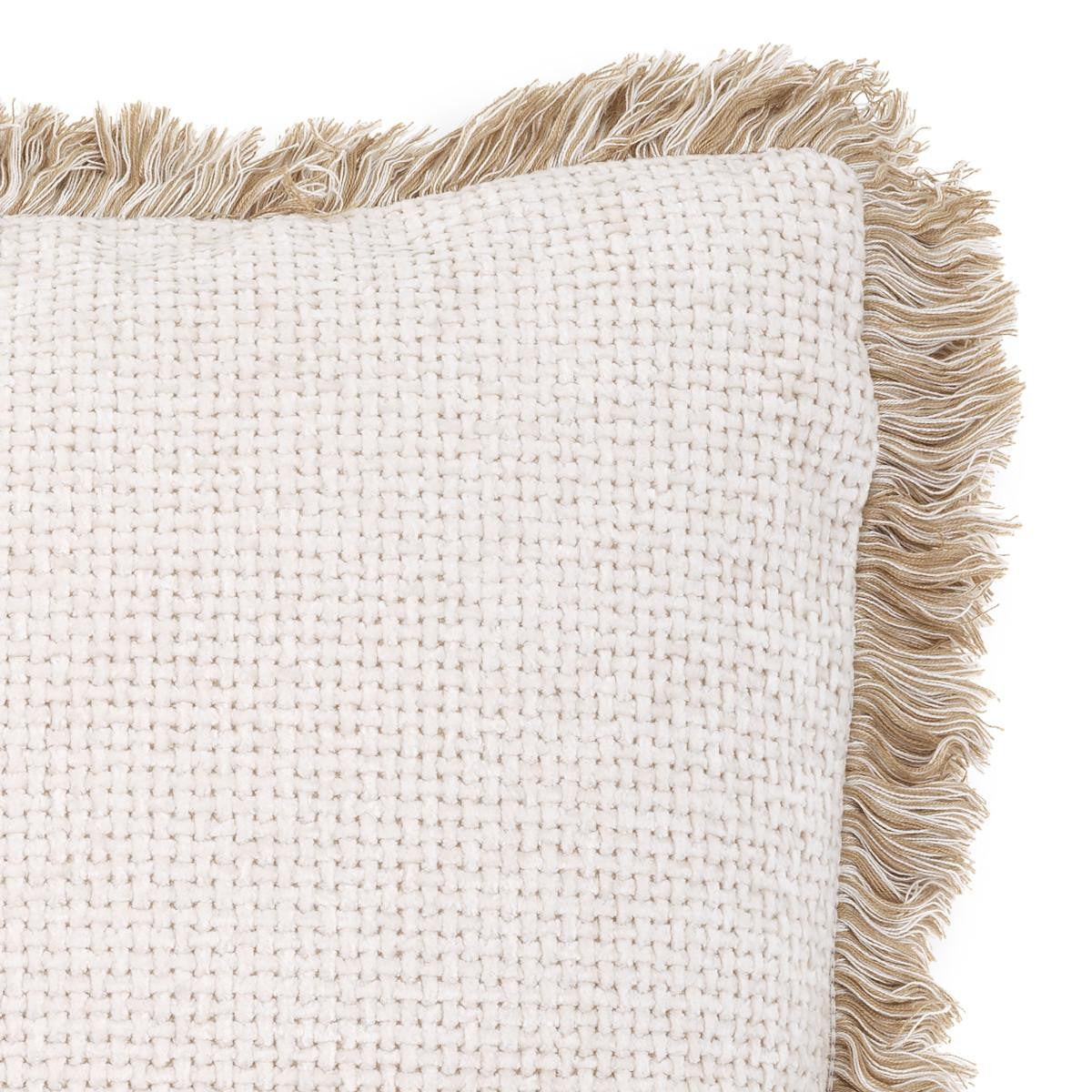 Eichholtz Nami Pillow, Small, Lyssa Off-White Fabric, Cream Fringe, 19.69"W (116317 YV0J03YWZ1)
