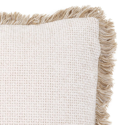 Eichholtz Nami Pillow, Small, Lyssa Off-White Fabric, Cream Fringe, 19.69"W (116317 YV0J03YWZ1)