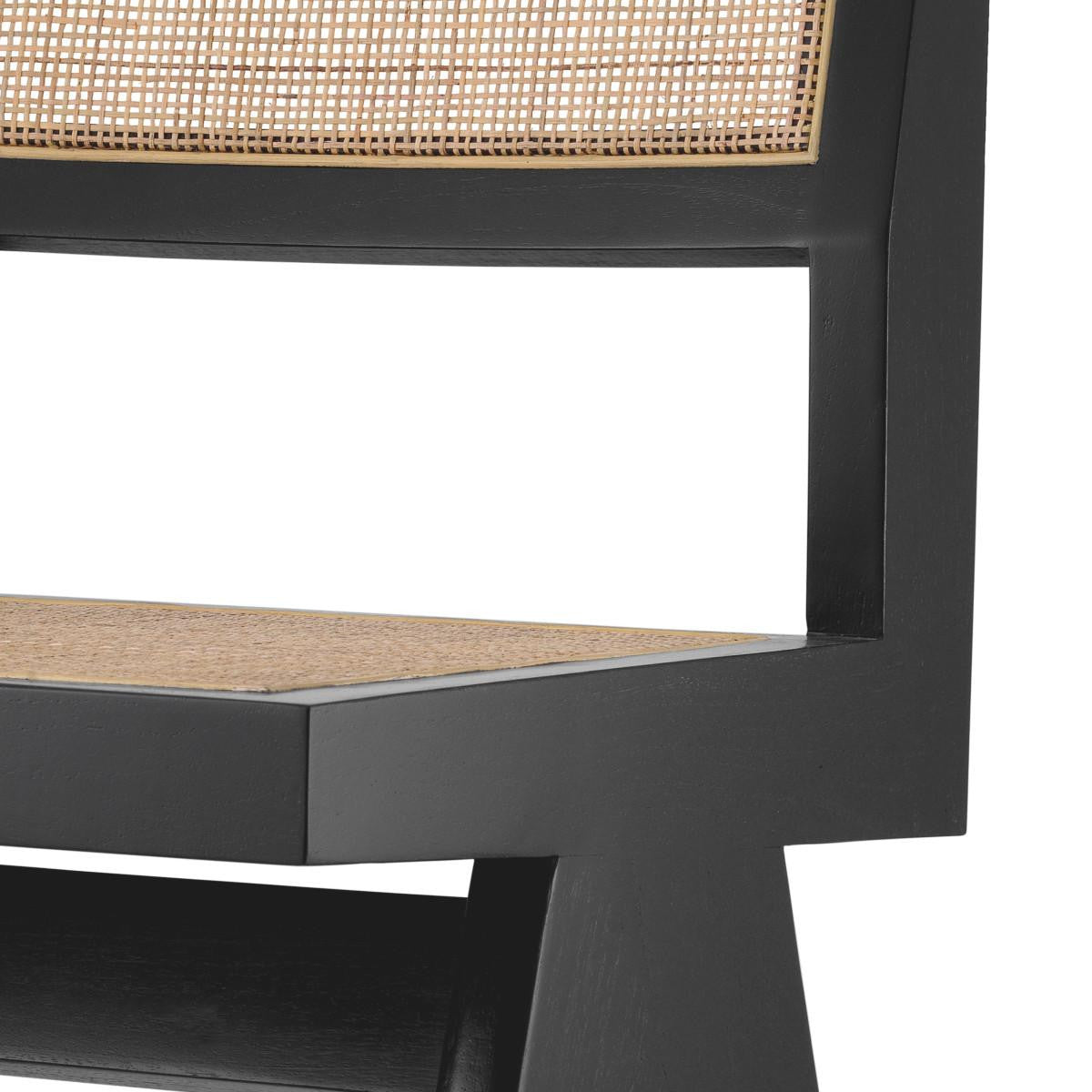 Eichholtz Niclas Dining Chair, Classic Black, Natural, 33.66"H (114737 YV0J03YXYG)