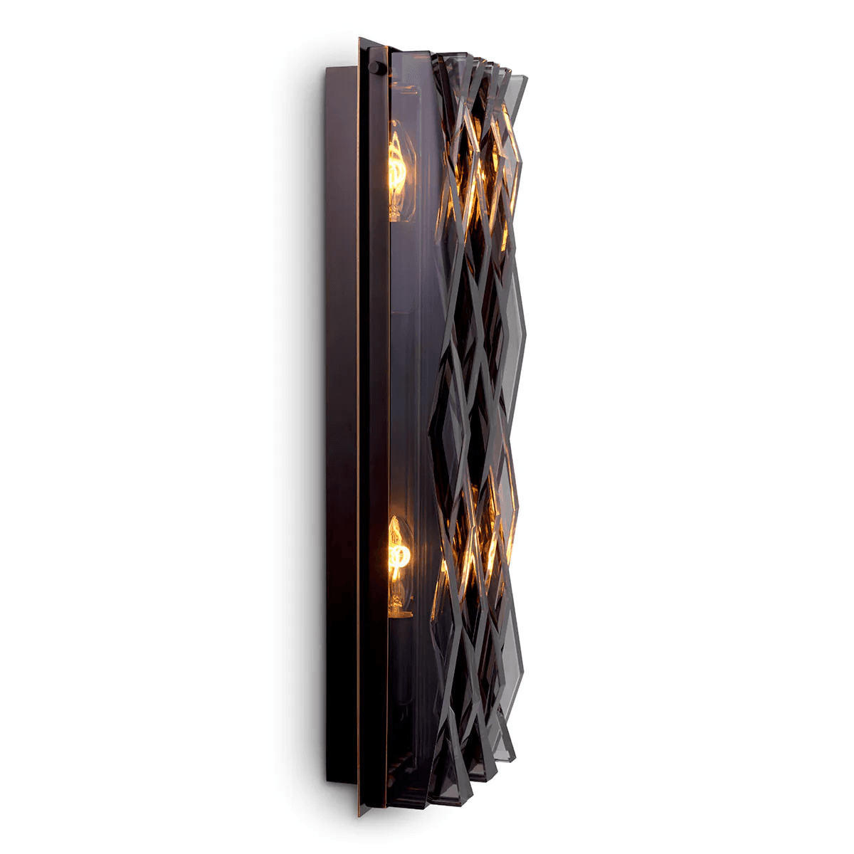 Eichholtz Nuvola Wall Sconce, 4-Light, Large, Bronze, Smoke Glass, 7.09"W (116392UL YV0J041YNL)
