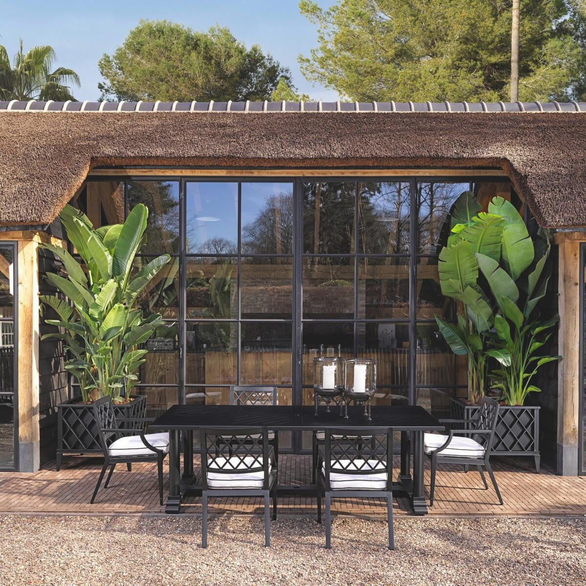 Eichholtz Ocean Club Outdoor Planter, Black, 29.92"W (113647 YV0J041RRZ)