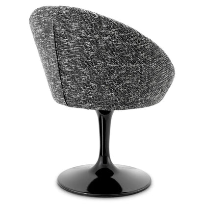 Eichholtz O'Neill Swivel Chair, Cambon Black, Black Base, 26.38"W (A115387 YV0J03YXYK)